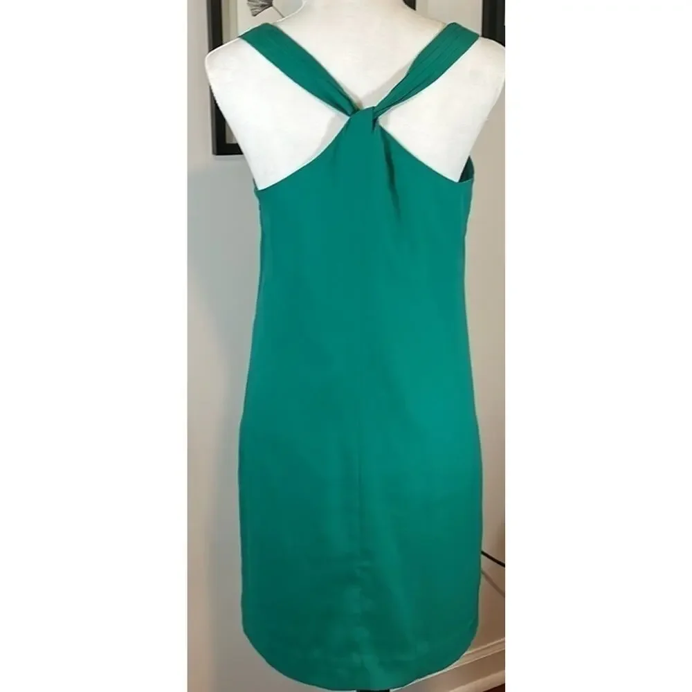 J. Crew Gorgeous Emerald Green Twist Strap Shift Dress/Cocktail Dress